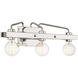 Ravella 3 Light 24 inch Polished Nickel Bath Bar Wall Light